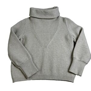 Wrap‎ London Women's Pullover Wool Blend Turtleneck Sweater